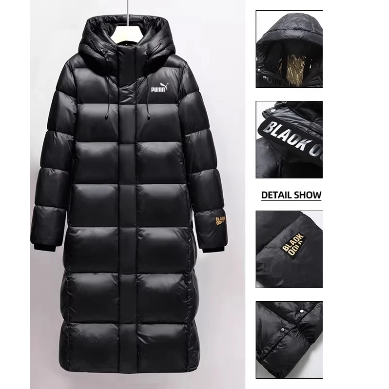 秋冬新款羽绒服男士秋冬长款过膝连帽外套加厚保暖白鸭绒防寒大衣