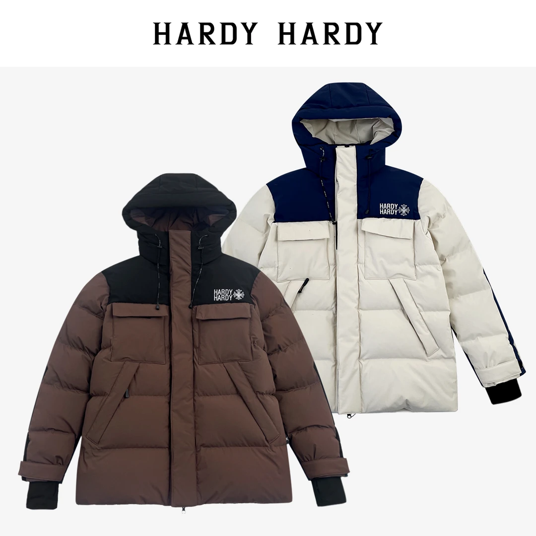 HD-384运动时尚情侣连帽保暖冬季撞色