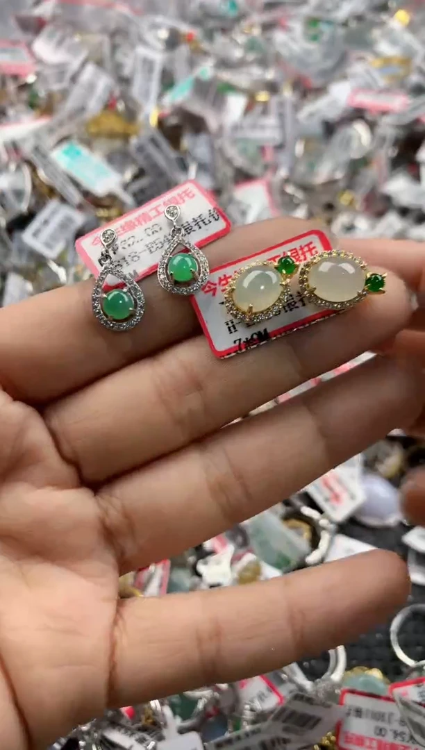 银S925镶嵌戒指翡翠888----6