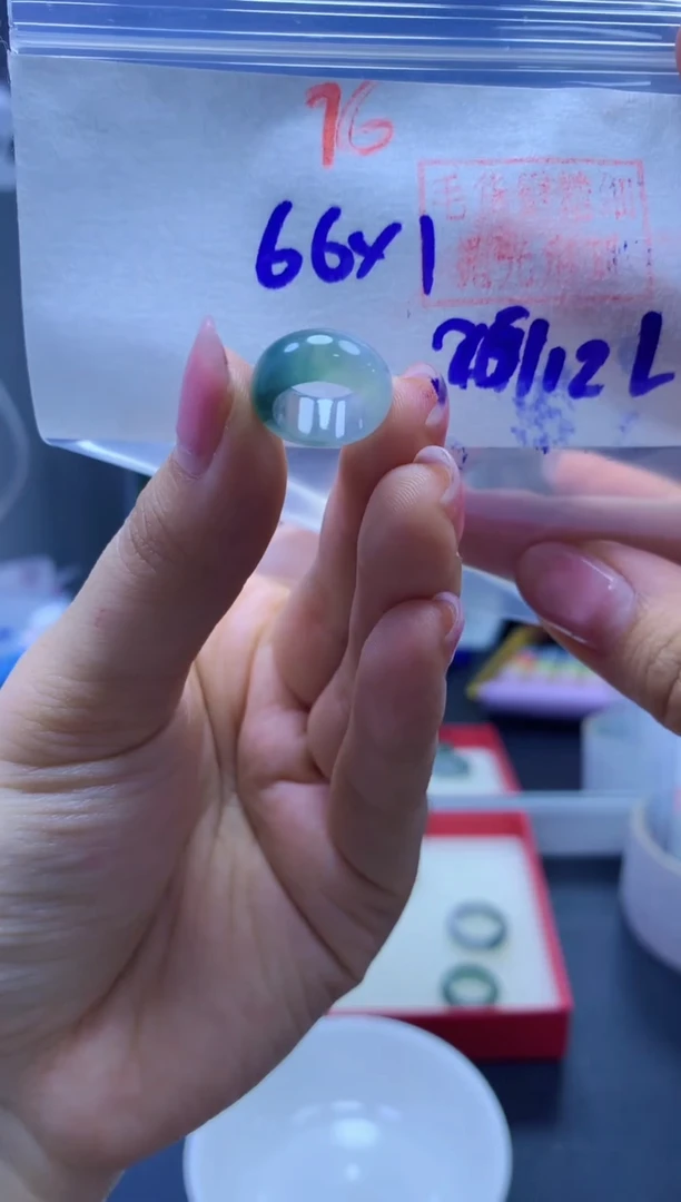 未镶嵌定制翡翠甜甜圈#66元-毛货需精细抛光