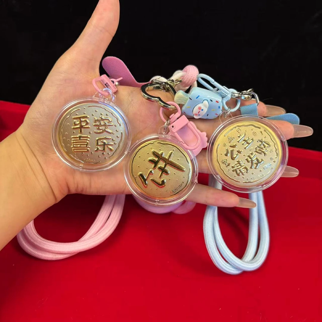 含金工艺品【水贝新品】小饼/平安喜乐/公主请发财 送女友男友礼物