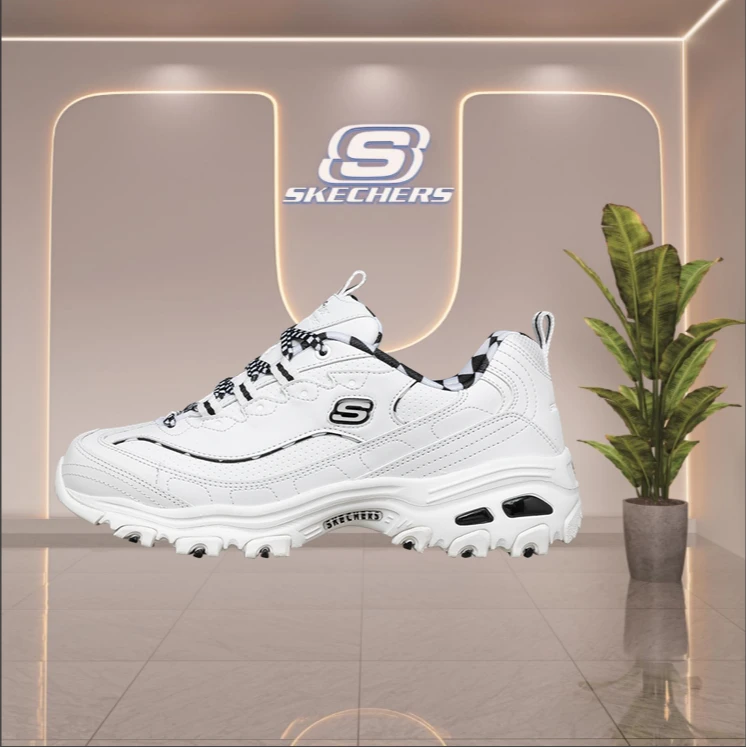 SKECHERS/斯凯奇夏透气女鞋低帮老爹鞋厚底时尚老爹鞋户外跑步鞋