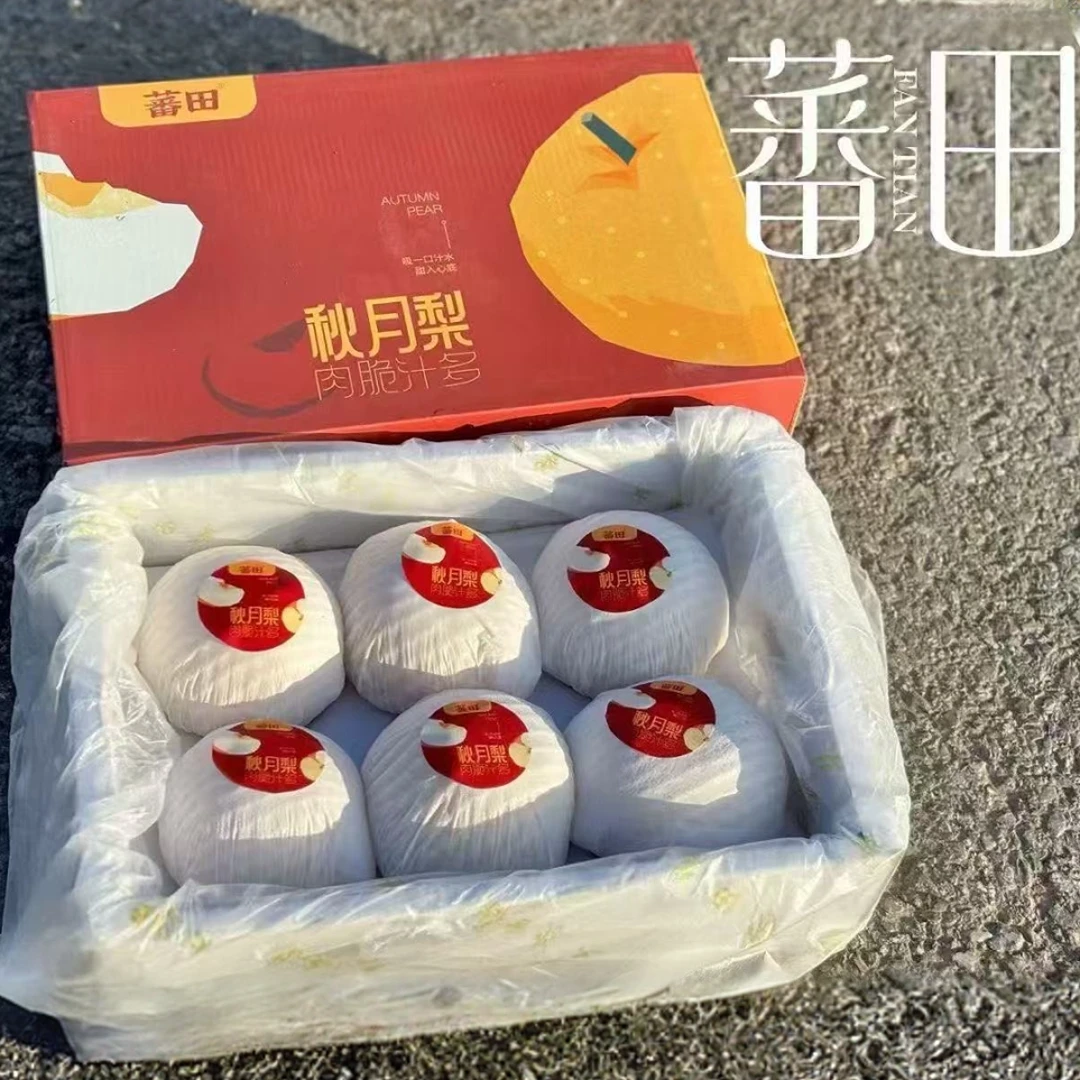 【精选礼盒装】“番田”山东莱阳优选秋月梨礼盒装一箱 净重4斤以上