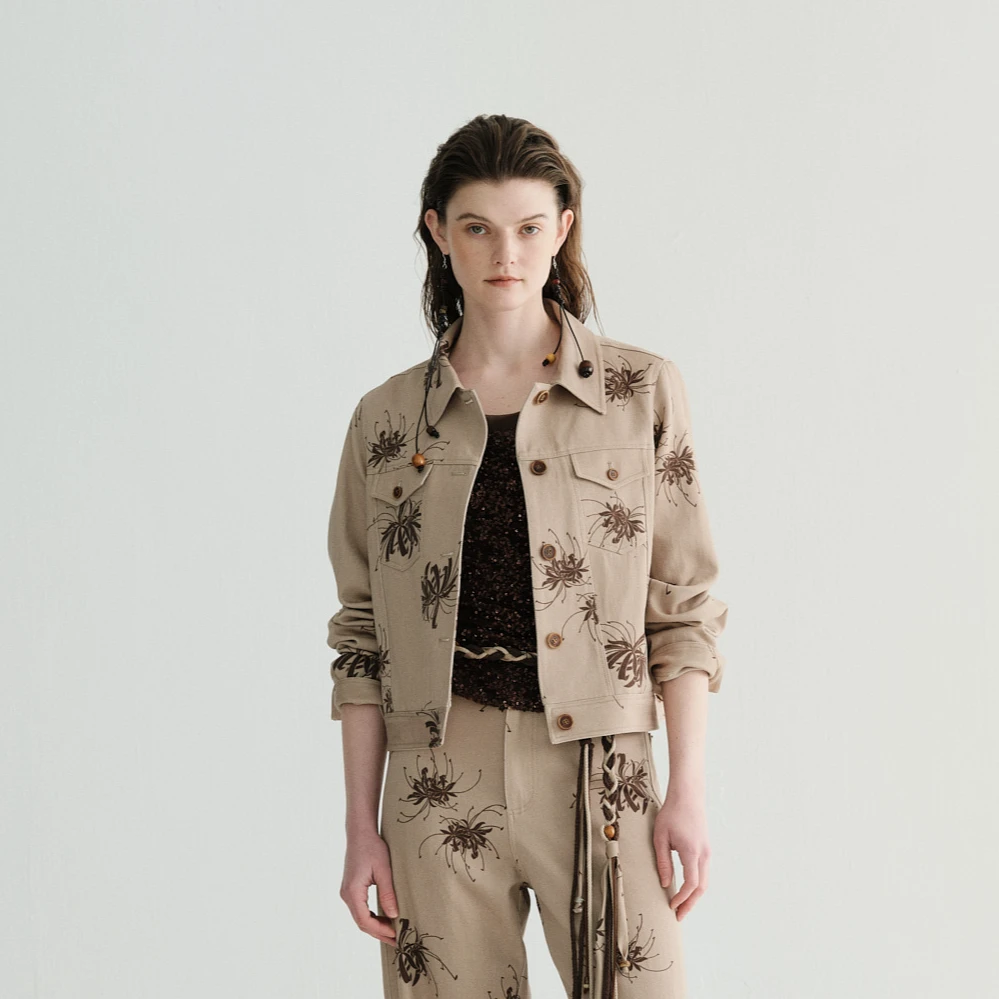 UNCHATGRIS印花休闲外套