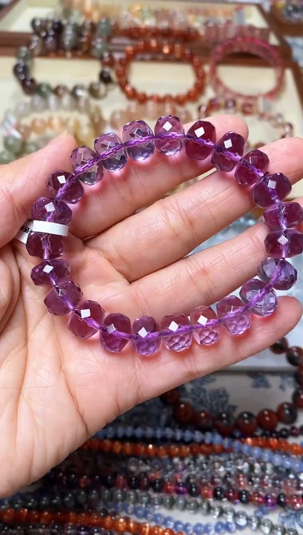 未镶嵌手链水晶切面紫水晶11