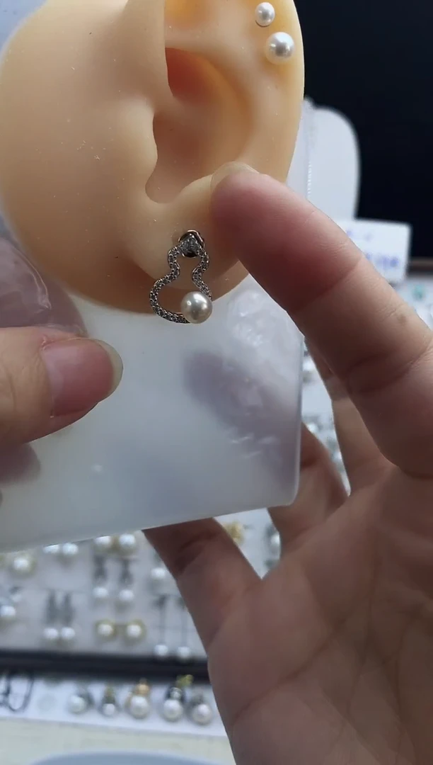 合金耳饰淡水珍珠83