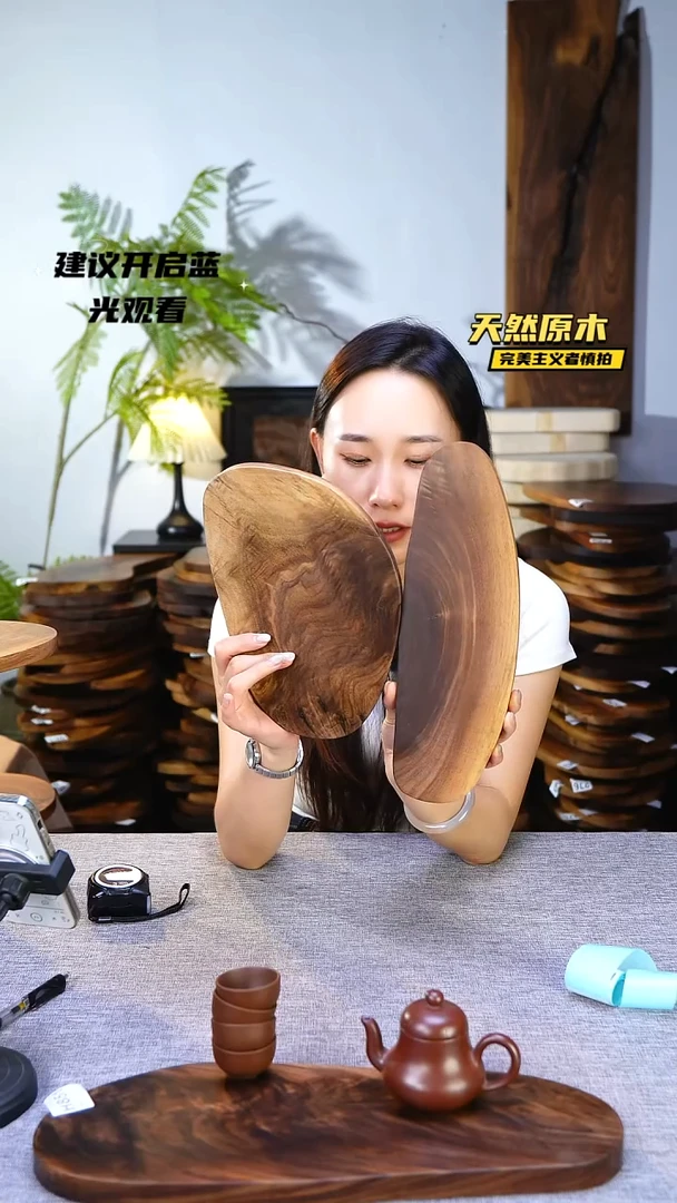 木北美黑胡桃原木.干裂疤结不属于商品质量问题完美主义者慎拍