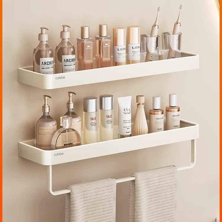 卡贝卫生间置物架浴室免打孔壁挂厕所洗漱台洗手洗澡间墙上收纳架