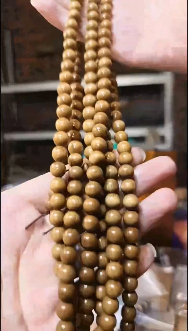 楠木（金丝楠）手串/手链0.8阴沉黄多圈108