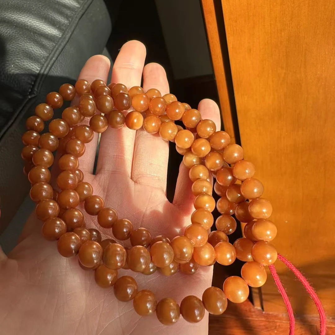 S脊 龙脊菩提 红透料 108圆珠 卡8 （略微缩尺 完美主义者慎拍）