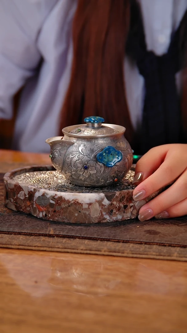 盛唐工坊 足银999 手工泡茶壶