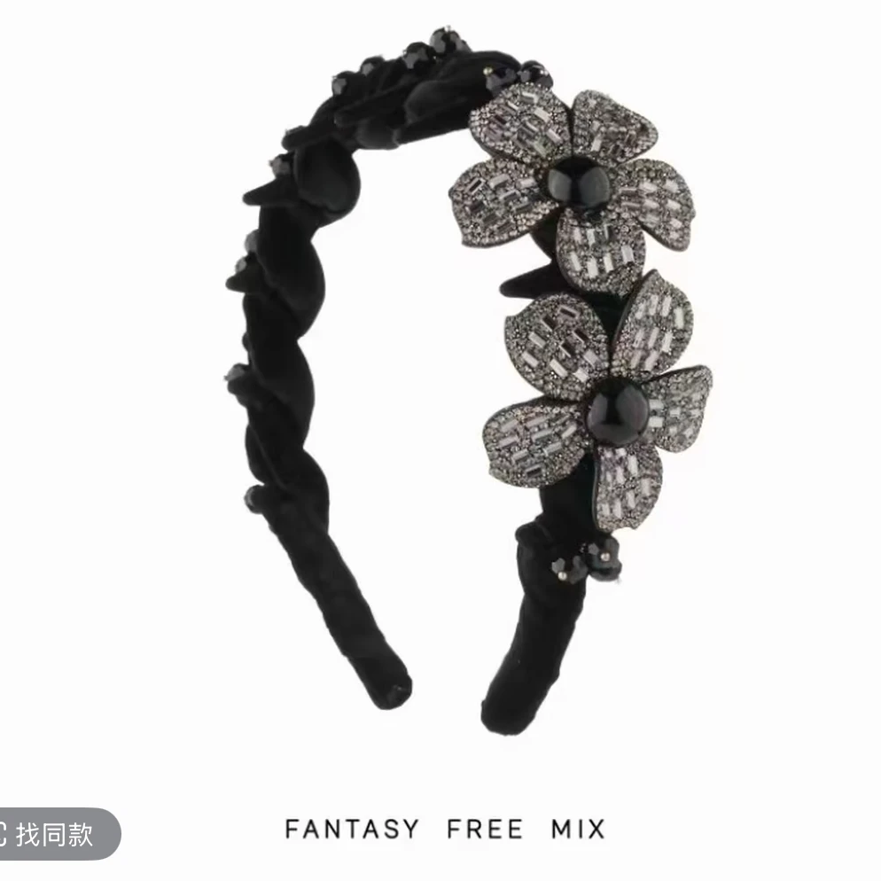 【花坞里】高级丝绒立体花卉轻奢发箍
