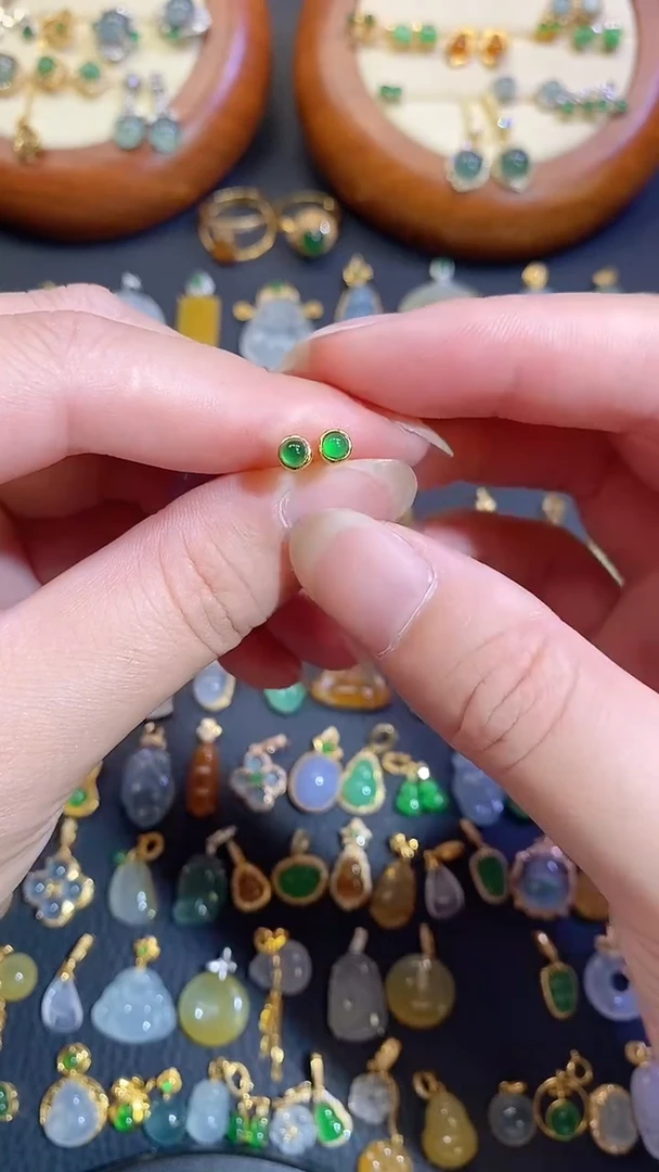 翡翠银S925镶嵌颈饰天然A货翡翠