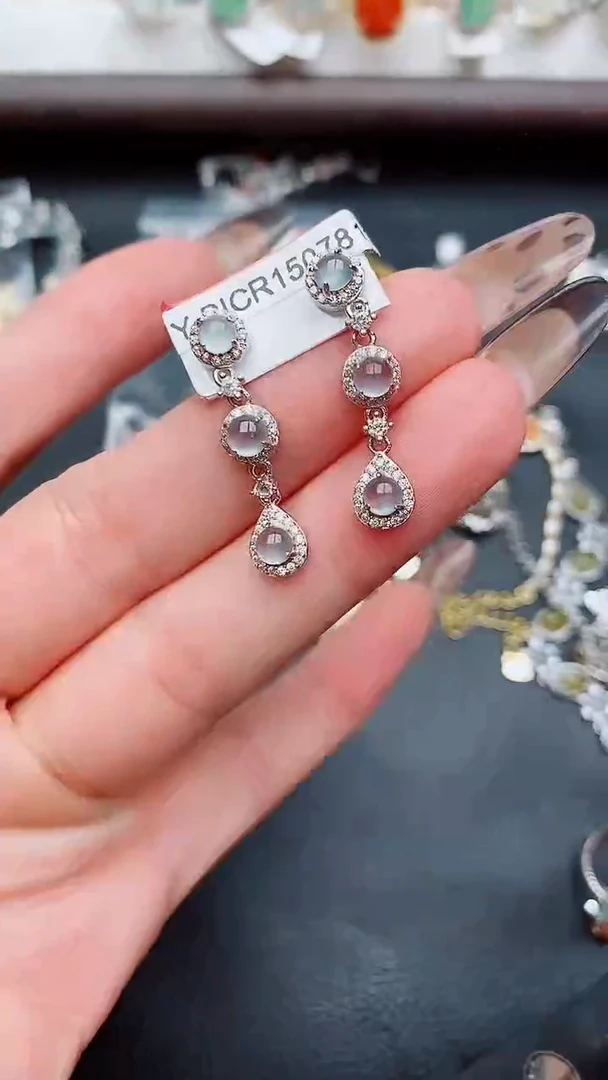 银S925镶嵌戒指翡翠...