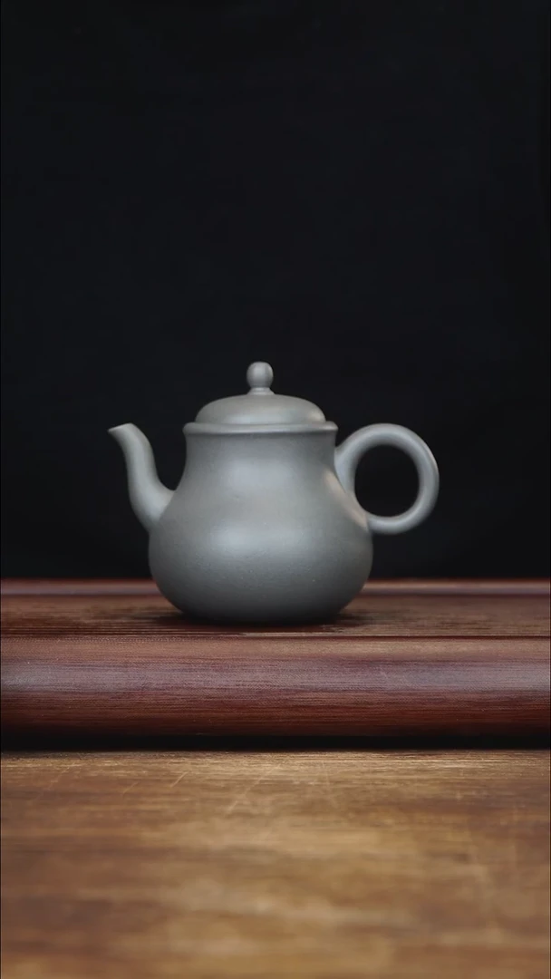 茶壶紫砂250ml 夔葫芦 青灰