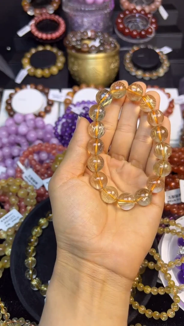 未镶嵌手串水晶金发晶13.3mm