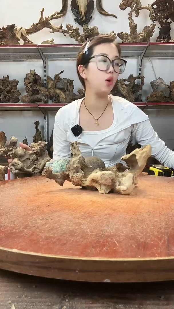 木清*黄荆随型风化镂空底座摆件无漆无蜡