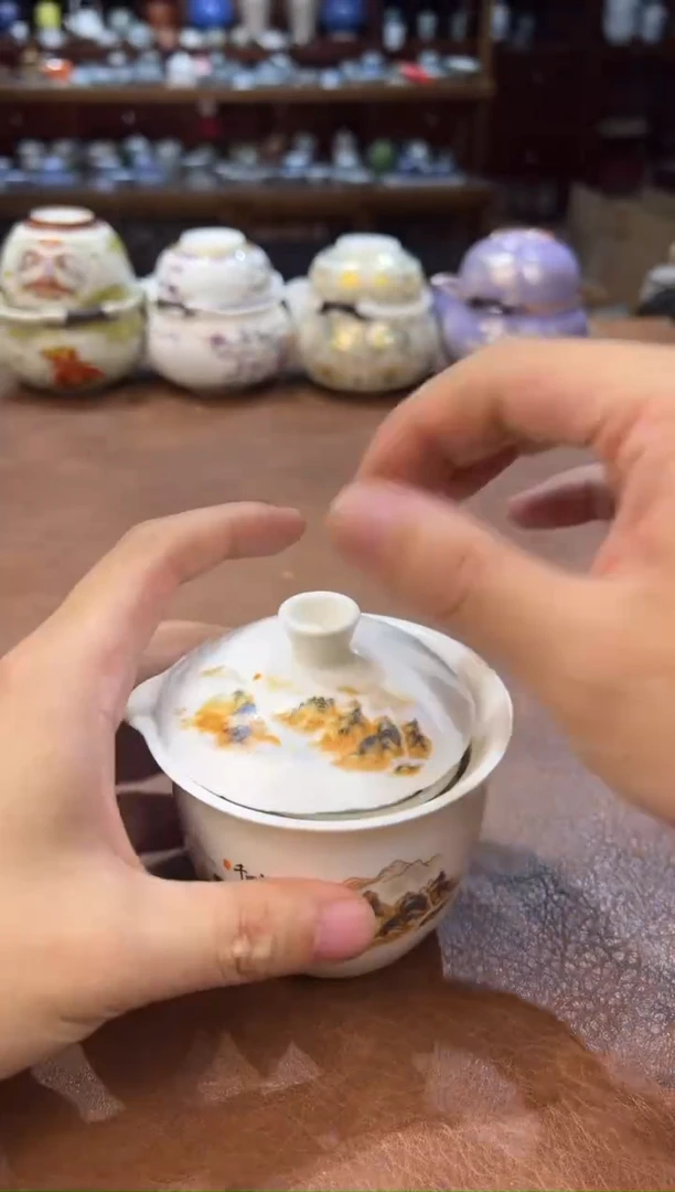 真的很便宜超好看会开片的旅行茶具
