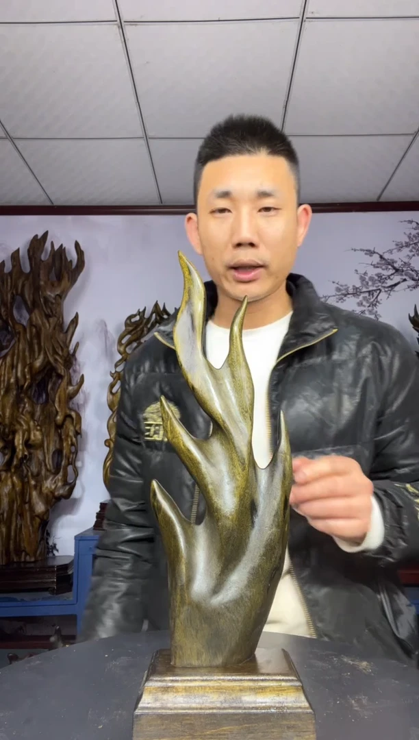 金丝楠木雕款我***️金丝楠木工艺品摆件