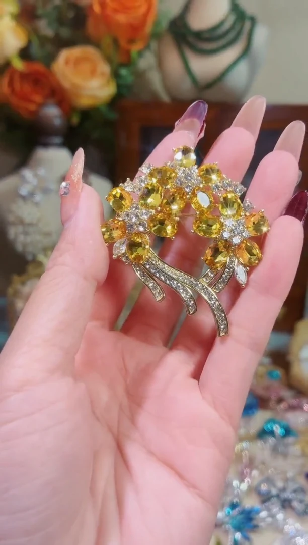 合成立方氧化锆铜合金黄色花束