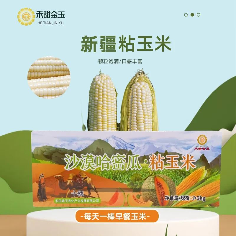 禾甜金玉2025白甜糯玉米软糯香甜试吃两根220g大棒玉米
