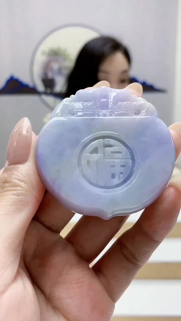 未镶嵌定制翡翠5160MM-毛货挂件19