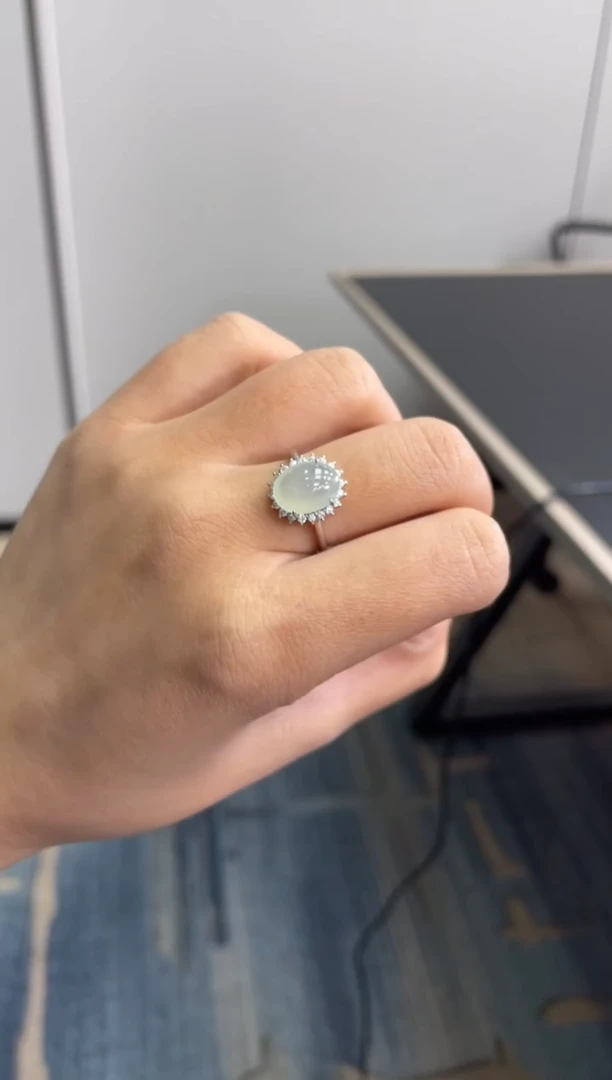 【闪购商品】翡翠戒指银S925镶嵌W506YXJ250113-8多样性发一