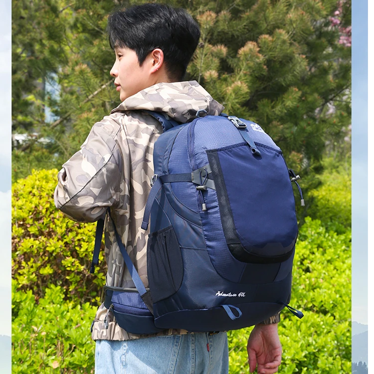 户外徒步登山背包悬浮背包防泼水运动双背包