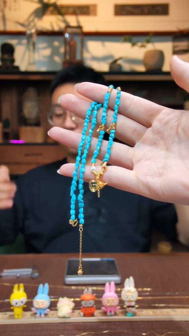 绿松石未镶嵌项链绿松石随型项链TS