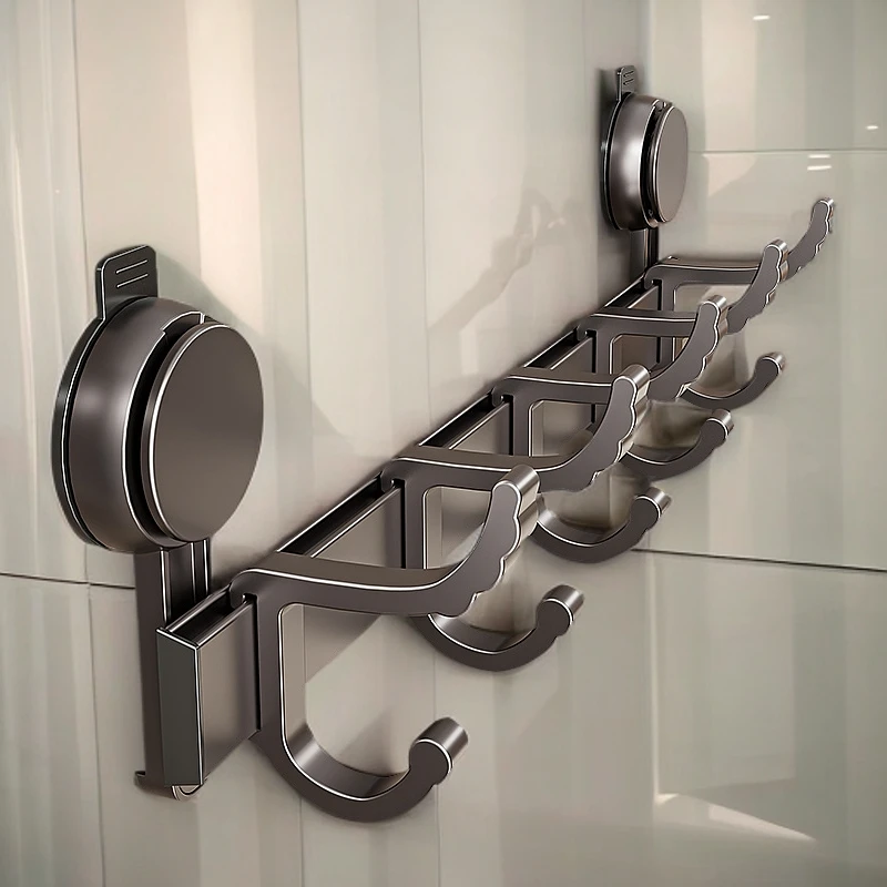 陶市吸盘挂钩壁挂置物架厨房浴室免打孔宿舍门后粘钩挂衣架卫生间