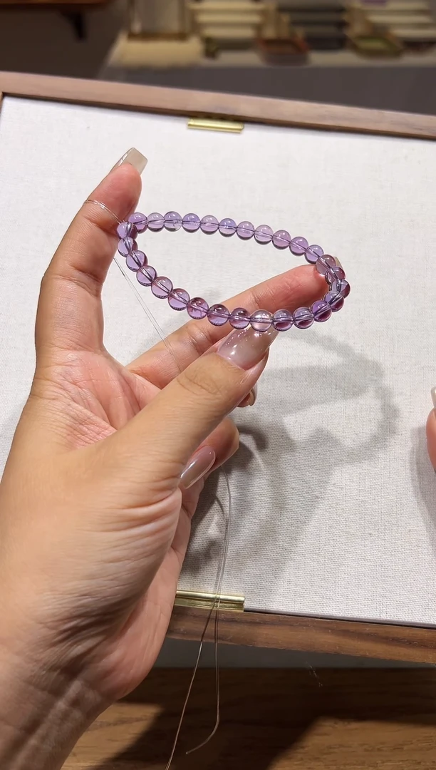 未镶嵌手链水晶巴西全净体紫水晶卡6