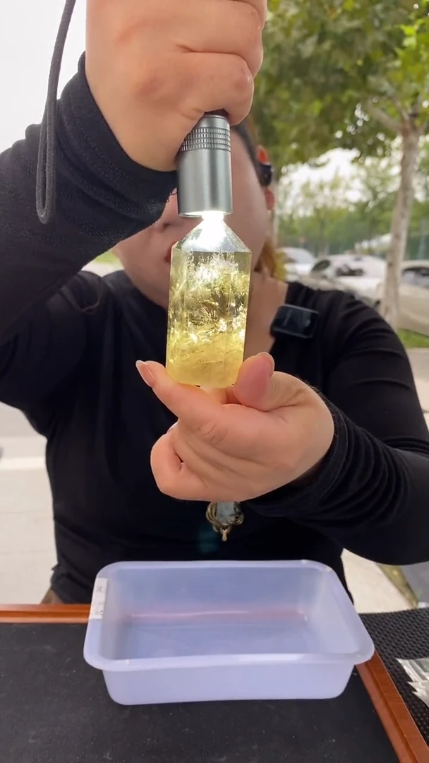 未镶嵌珠宝半成品水晶茶水晶柱子D90