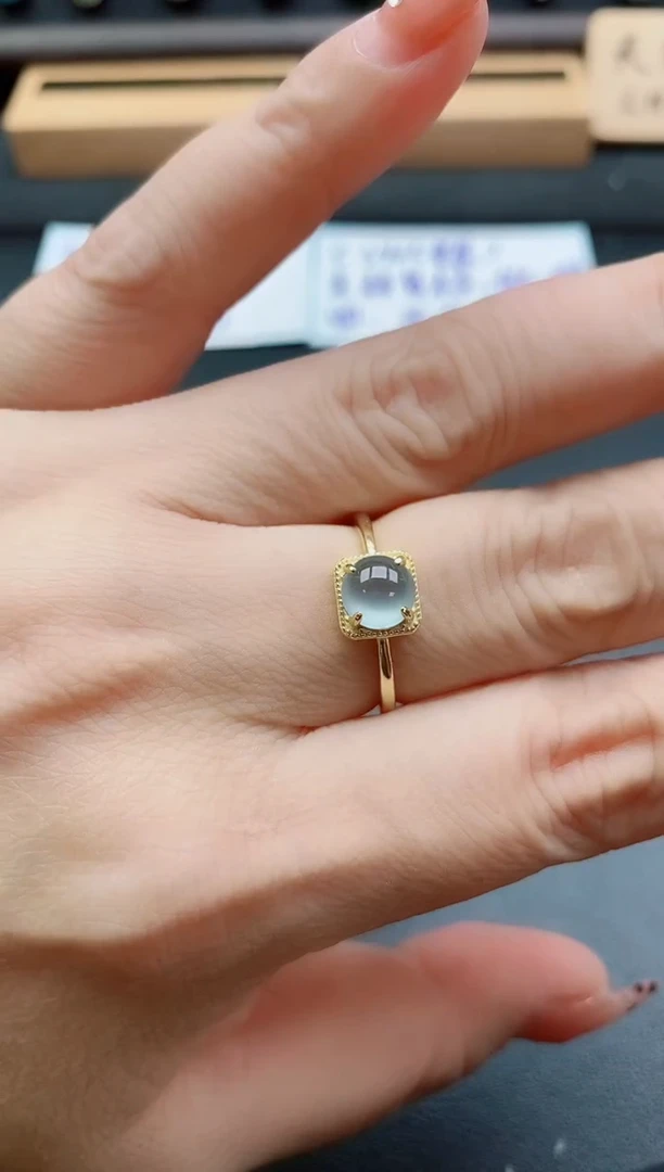 银S925镶嵌戒指翡翠1