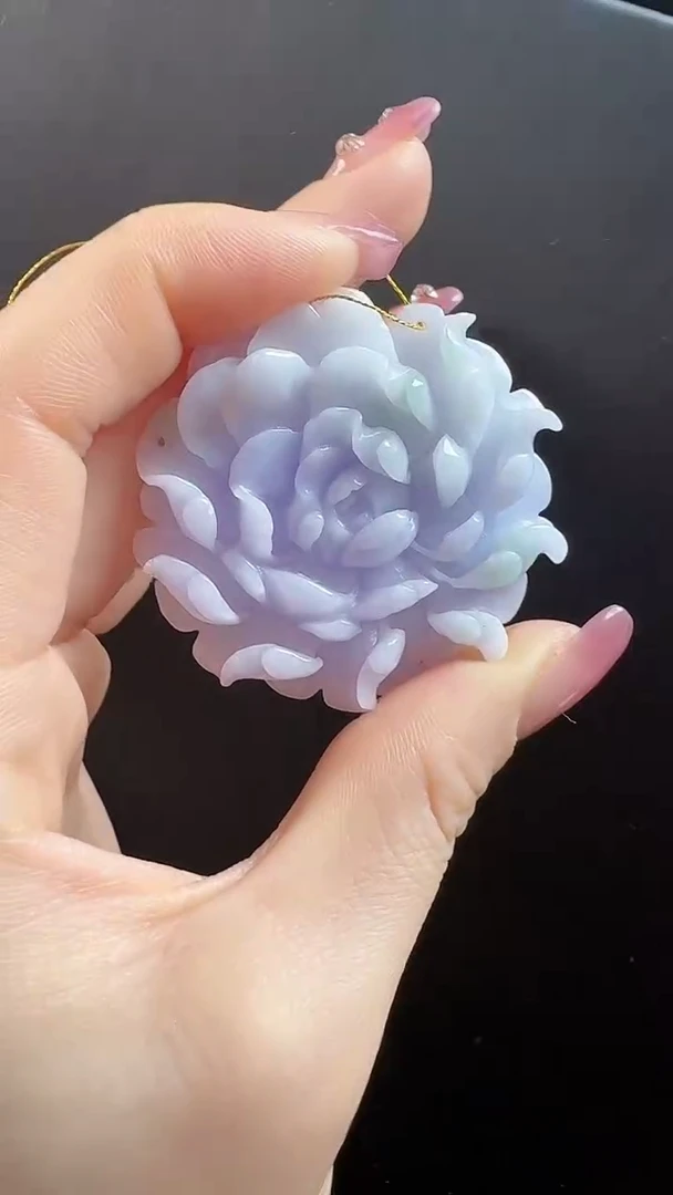 颈饰未镶嵌翡翠翡翠牡丹花吊坠
