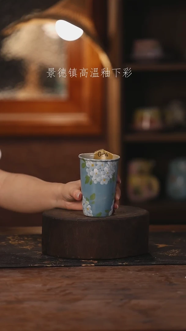 陶瓷景德镇高温釉下手绘陶瓷034