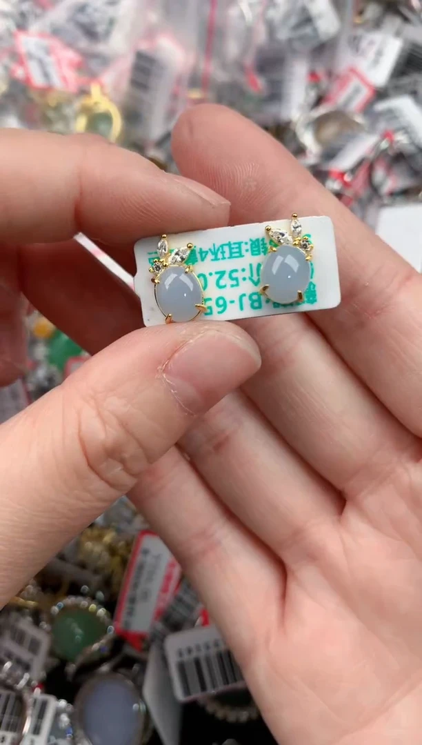 银S925镶嵌戒指翡翠555     5