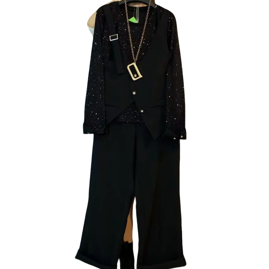 大维罗依春季新款    拼接星空设计感              西服时尚套装