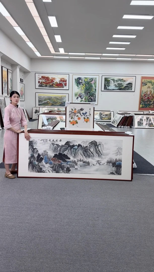 国画手绘 源远流长219*88