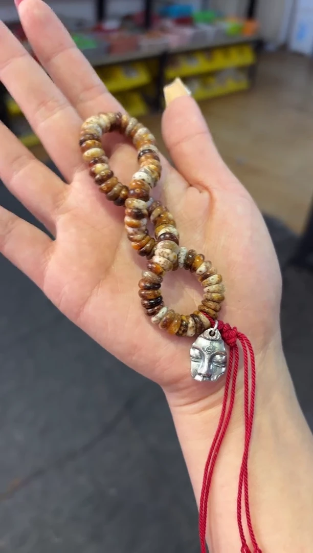 菩提根/象牙果吊坠  8mm星月火烧云【大慈大悲】手持