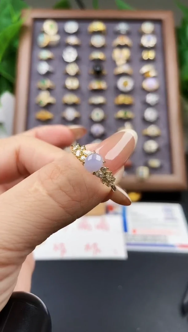 银S925镶嵌戒指翡翠12