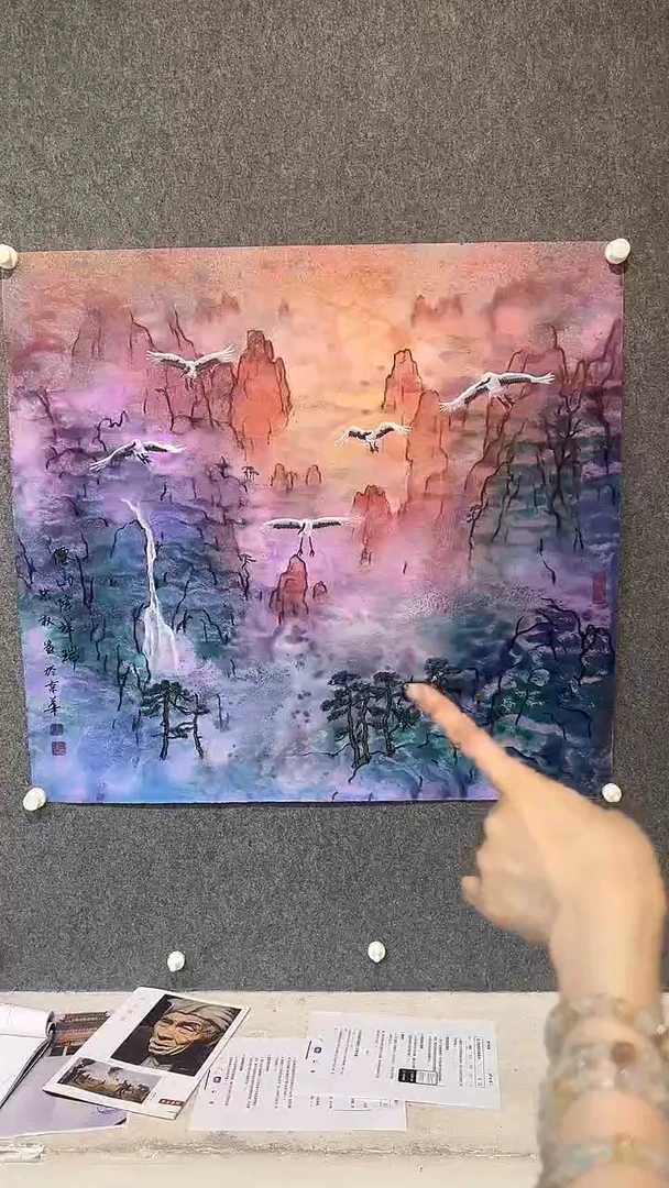 国画王忠权-8平尺-国画-金