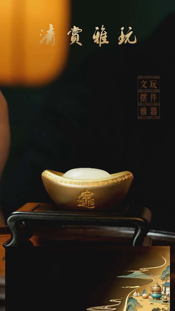 玉《小元宝》手把件摆件