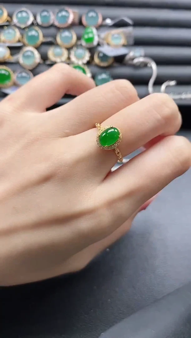 【闪购商品】翡翠戒指银S925镶嵌1111