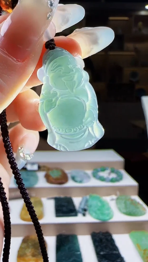 颈饰未镶嵌翡翠多样性发其一小财神