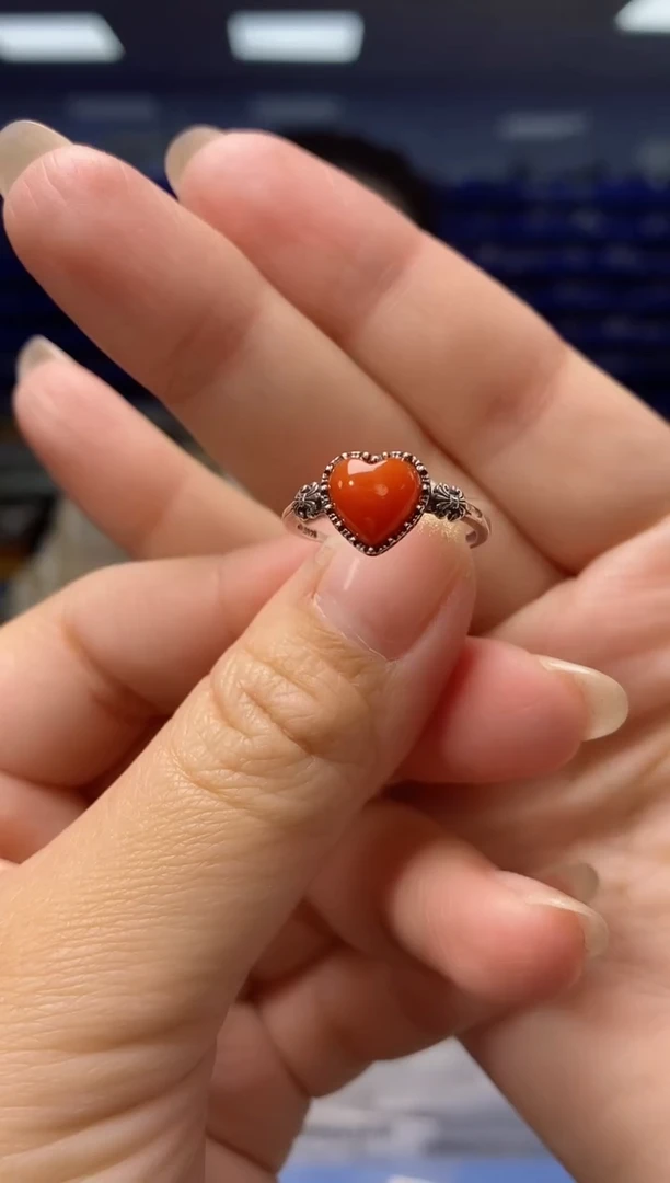 【闪购商品】玛瑙/玉髓戒指银S925镶嵌JZ3109