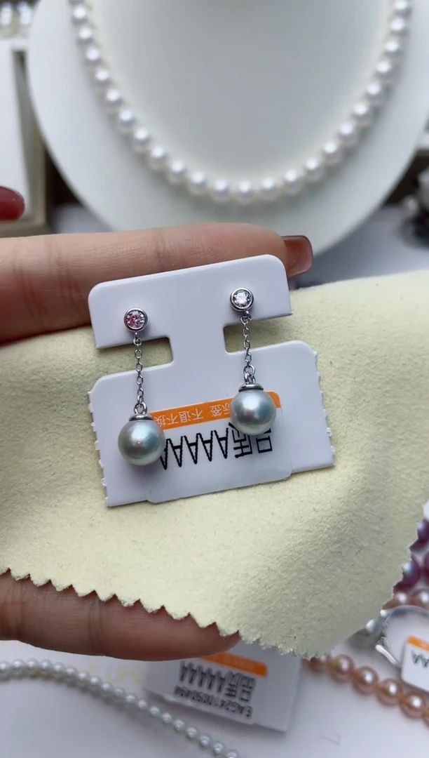 【闪购商品】海水珍珠耳饰银S925镶嵌W38