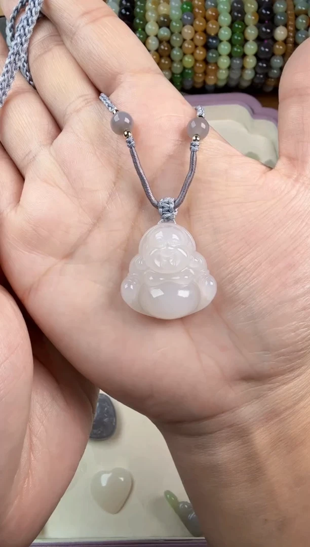 颈饰未镶嵌和田玉B****?弥勒佛吊坠