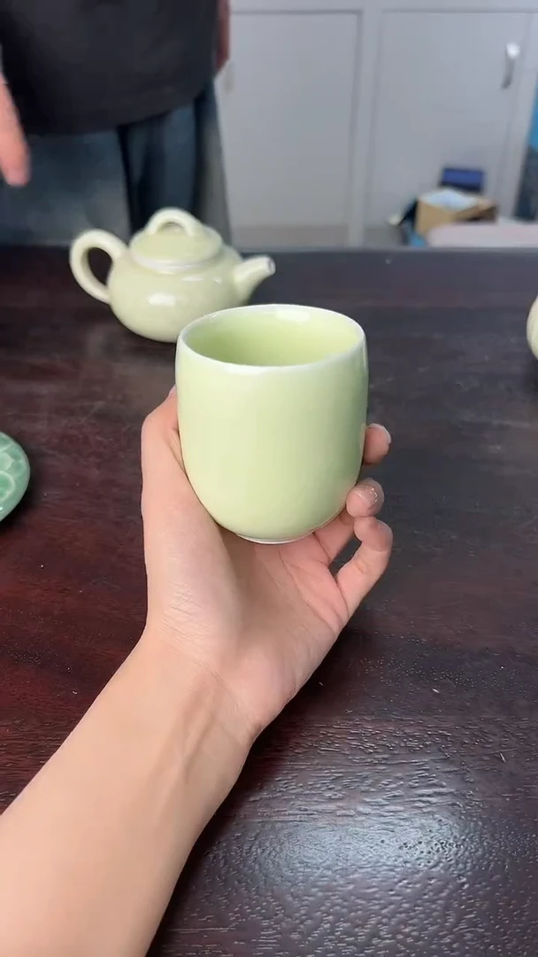 龙泉云间青瓷小米茶器