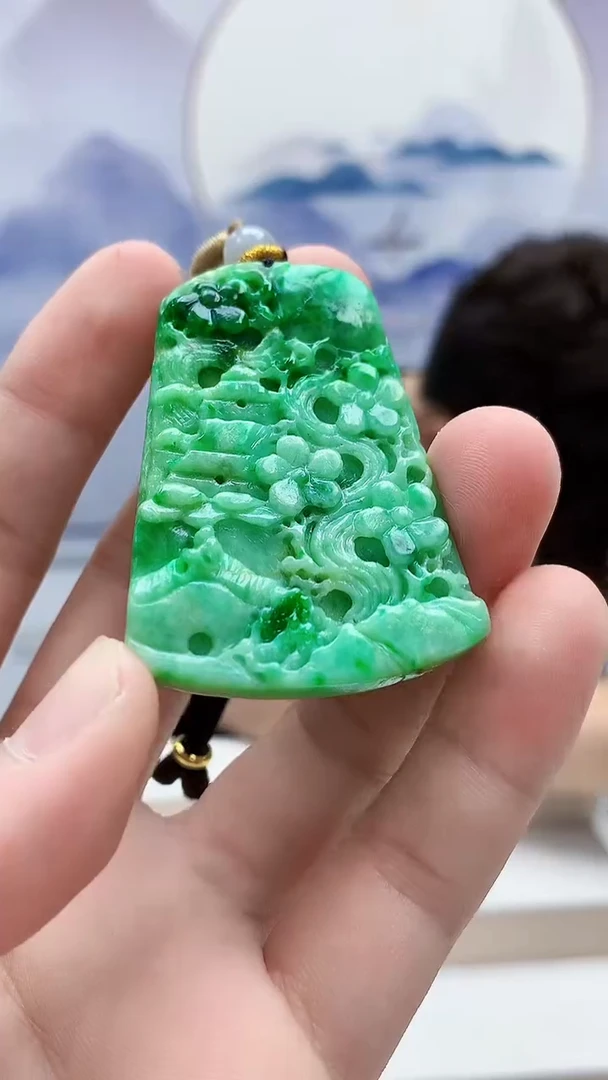 未镶嵌定制翡翠4688bb-毛货挂件14