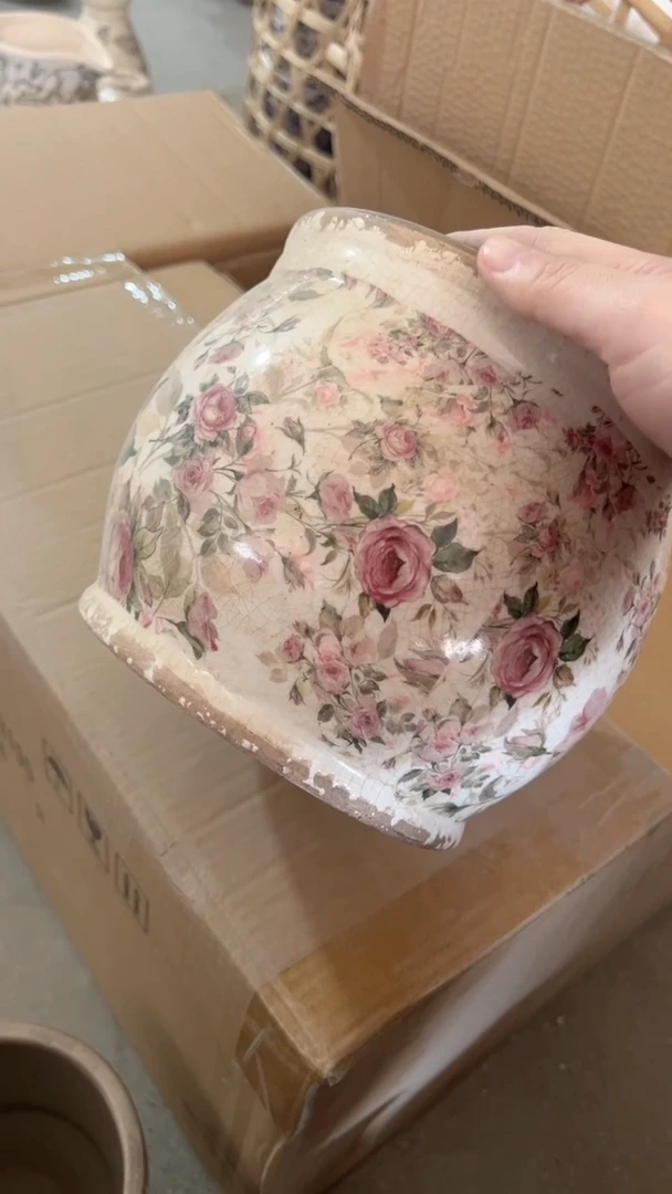 【闪购商品】陶瓷花盆高16cm内口16cm